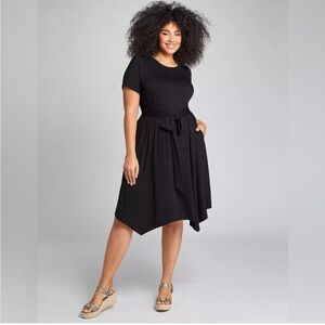 Lane Bryant Black Asymmetrical Dress